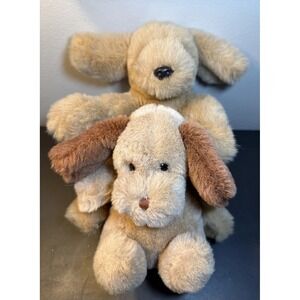 Vintage 1985 & '86 Gund Golden Retriever Plush Dog Muttsy Tan Brown Floppy Puppy